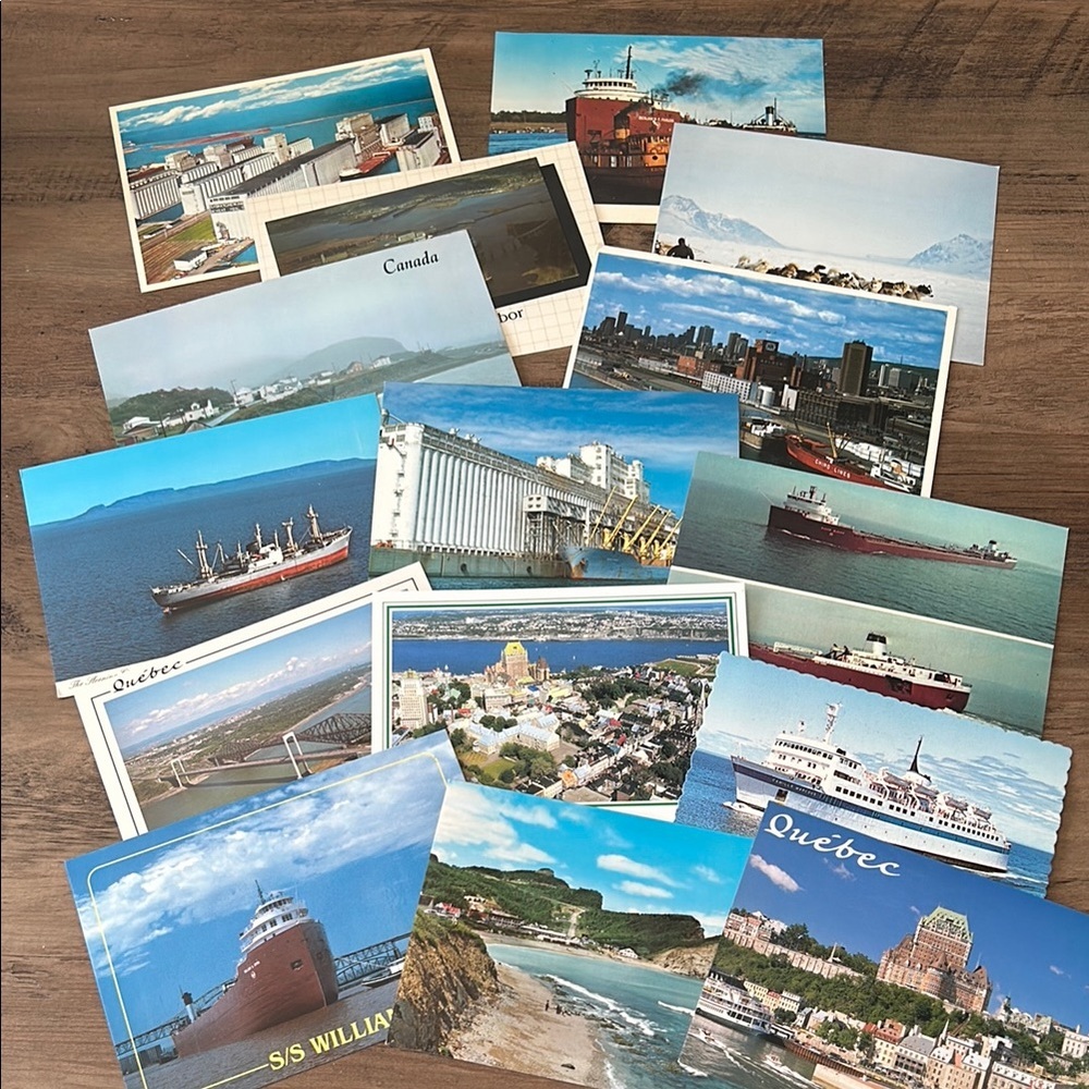 🔥🔥Vintage Postcard Collection with Ships and Landscapes of 🇨🇦 Canada. Set of 15
